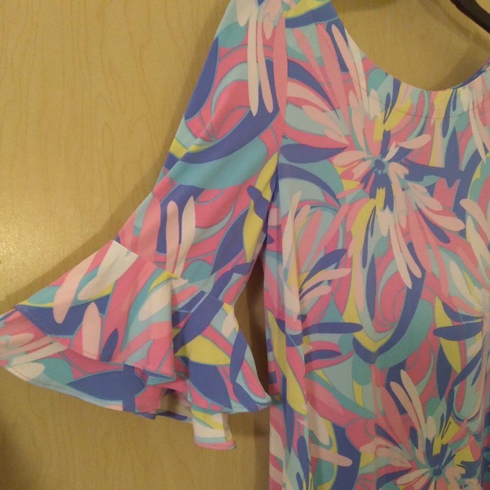 NWT Pappagallo Pastel Multicolor Dress (S) - Picture 2 of 2